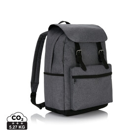 Laptop Rucksack mit magnetischen Schnallenverschlüssen grau bedrucken, Art.-Nr. P706.142 Laptop Rucksack mit magnetischen Schnallenverschlüssen grau bedrucken, Art.-Nr. P706.142
