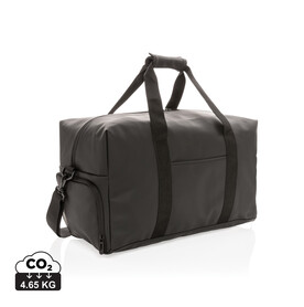 Schicke PU Wochenendtasche schwarz bedrucken, Art.-Nr. P707.061