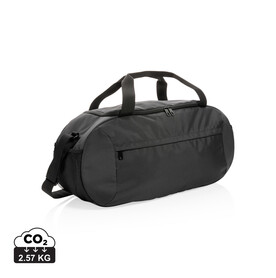 Impact AWARE™ RPET Sporttasche schwarz bedrucken, Art.-Nr. P707.141