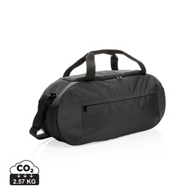 Impact AWARE™ RPET Sporttasche schwarz bedrucken, Art.-Nr. P707.141 Impact AWARE™ RPET Sporttasche schwarz bedrucken, Art.-Nr. P707.141