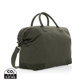 Kezar AWARE™ 500g/m² Wochenendtasche aus recyceltem Canvas grün bedrucken, Art.-Nr. P707.177