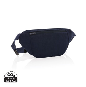 Impact Aware™ 285g/m² ungefärbte rCanvas-Gürteltasche navy blau bedrucken, Art.-Nr. P730.075