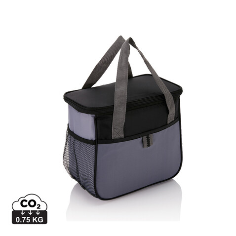 Basic Kühltasche schwarz, grau bedrucken, Art.-Nr. P733.031