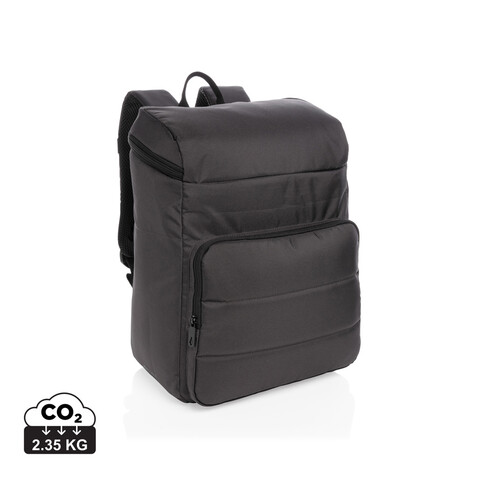 Impact AWARE™ RPET Kühl-Rucksack schwarz bedrucken, Art.-Nr. P733.051