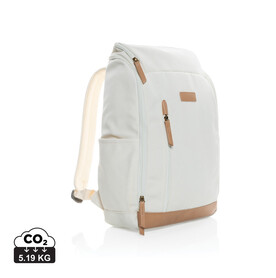 Impact AWARE™ 16 oz. r recyceltem canvas 15&amp;quot; Laptop-Rucksack off white bedrucken, Art.-Nr. P760.240