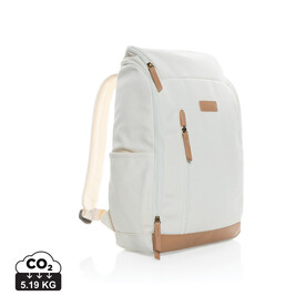 Impact AWARE™ 16 oz. r recyceltem canvas 15&amp;quot; Laptop-Rucksack off white bedrucken, Art.-Nr. P760.240