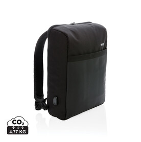 Swiss Peak 15" Anti-Diebstahl RFID & USB Rucksack schwarz bedrucken, Art.-Nr. P762.371 Swiss Peak 15" Anti-Diebstahl RFID & USB Rucksack schwarz bedrucken, Art.-Nr. P762.371