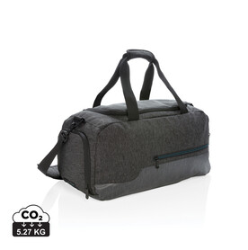 900D Wochenend-/Sporttasche, PVC-frei schwarz bedrucken, Art.-Nr. P762.431