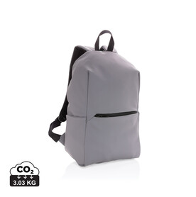 Schicker PU 15.6&amp;quot; Laptop-Rucksack grau bedrucken, Art.-Nr. P762.572