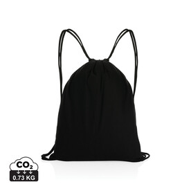 Impact AWARE™ recycelter Baumwoll-Sportbeutel 145gr schwarz bedrucken, Art.-Nr. P762.631 Impact AWARE™ recycelter Baumwoll-Sportbeutel 145gr schwarz bedrucken, Art.-Nr. P762.631