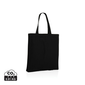 Impact AWARE™ recycelte Baumwolltasche 145gr mit Boden schwarz bedrucken, Art.-Nr. P762.641