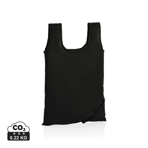Impact AWARE™ RPET 190T faltbarer Shopper schwarz bedrucken, Art.-Nr. P762.671