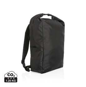 Impact AWARE™ RPET Basic Rolltop-Rucksack schwarz bedrucken, Art.-Nr. P762.751
