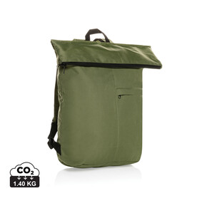 Dillon AWARE™ RPET faltbarer Lightweight-Rucksack grün bedrucken, Art.-Nr. P763.177