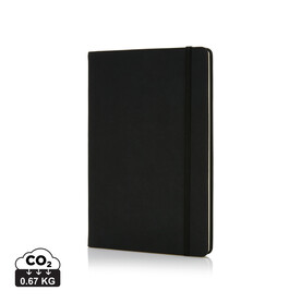 Deluxe Hardcover PU A5 Notizbuch schwarz bedrucken, Art.-Nr. P773.421 Deluxe Hardcover PU A5 Notizbuch schwarz bedrucken, Art.-Nr. P773.421