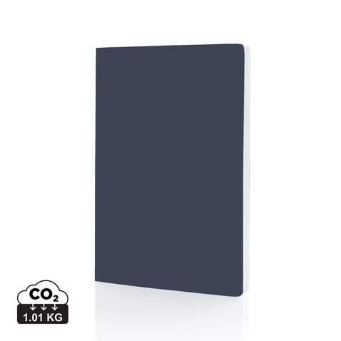 Impact Softcover A5 Notizbuch mit Steinpapier navy blau bedrucken, Art.-Nr. P774.215