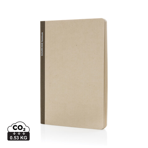Stylo Bonsucro zertifiziertes Zuckerrohrpapier Notizbuch A5 braun bedrucken, Art.-Nr. P774.559