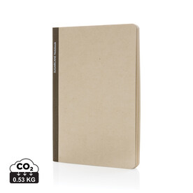 Stylo Bonsucro zertifiziertes Zuckerrohrpapier Notizbuch A5 braun bedrucken, Art.-Nr. P774.559
