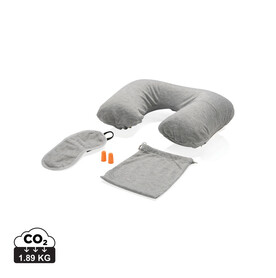Komfort Reise-Set grau bedrucken, Art.-Nr. P786.002
