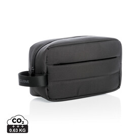 Impact AWARE™ RPET Kulturtasche schwarz bedrucken, Art.-Nr. P820.201 Impact AWARE™ RPET Kulturtasche schwarz bedrucken, Art.-Nr. P820.201