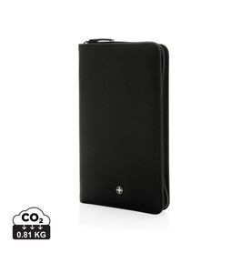 Swiss Peak Heritage RCS rPU RFID Travel Wallet schwarz bedrucken, Art.-Nr. P820.341