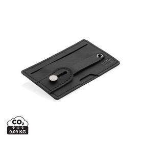 3-in1-RFID Kartenhalter für Ihr Smartphone schwarz bedrucken, Art.-Nr. P820.741