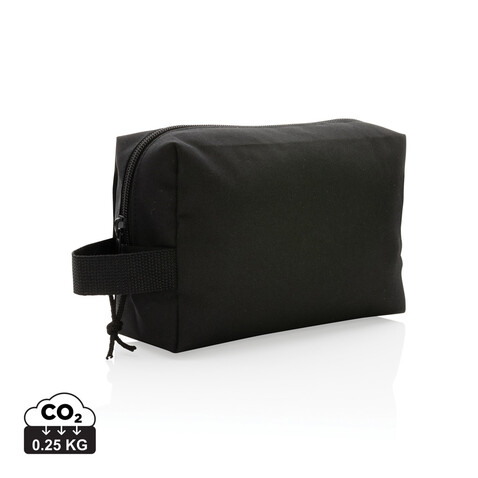 Impact AWARE™ Basic RPET Kulturtasche schwarz bedrucken, Art.-Nr. P820.761