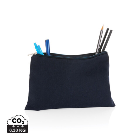 Impact Aware™ 285g/m² Stifte-Etui aus ungefärbtem Canvas navy blau bedrucken, Art.-Nr. P820.775