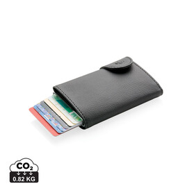 C-Secure RFID Kartenhalter und Geldbörse schwarz, silber bedrucken, Art.-Nr. P850.511