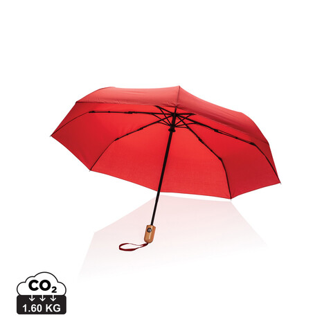 21" Impact AWARE™ RPET 190T Bambus-Schirm autom. open/close rot bedrucken, Art.-Nr. P850.614 21" Impact AWARE™ RPET 190T Bambus-Schirm autom. open/close rot bedrucken, Art.-Nr. P850.614