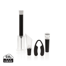 Vino Connoisseur 4-tlg. Set silber bedrucken, Art.-Nr. P911.032