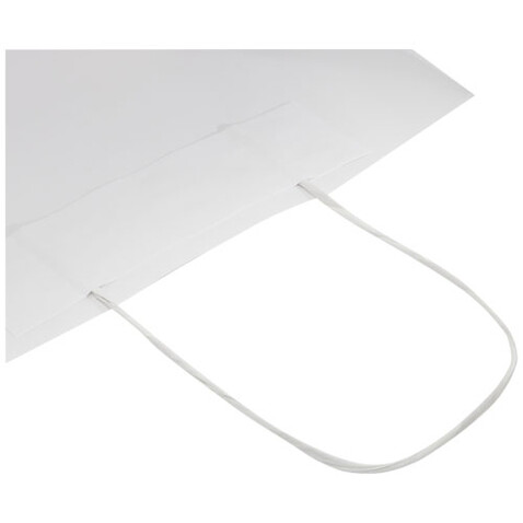Kraftpapiertasche 120 /m² mit gedrehten Griffen – 24 × 9 × 24 cm, weiss bedrucken, Art.-Nr. 1ZM00601