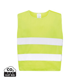 Sicherheitsweste aus GRS recyceltem PET 3-6 Jahre gelb bedrucken, Art.-Nr. P239.756