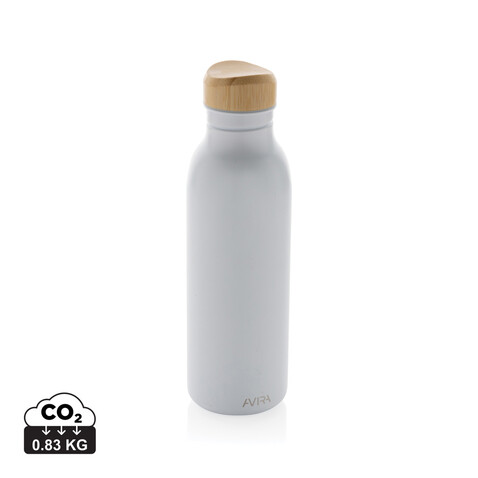 Avira Alcor 600ml Wasserflasche aus RCS rec. Stainless-Steel weiß bedrucken, Art.-Nr. P438.063