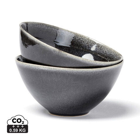 Nomimono Schüssel-Set, 2er-Set schwarz bedrucken, Art.-Nr. 3691