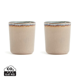 Nomimono Becher, 2er-Set beige bedrucken, Art.-Nr. V432029