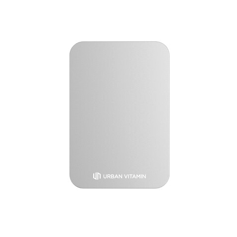 Urban Vitamin Burbank 3000mAh Powerbank aus RCS Plastik/Alu silber bedrucken, Art.-Nr. P322.812