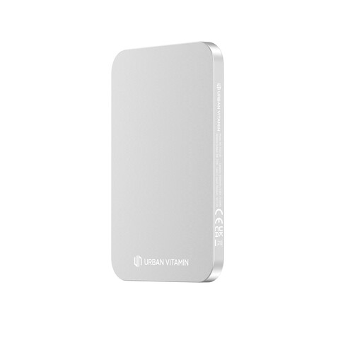 Urban Vitamin Burbank 3000mAh Powerbank aus RCS Plastik/Alu silber bedrucken, Art.-Nr. P322.812