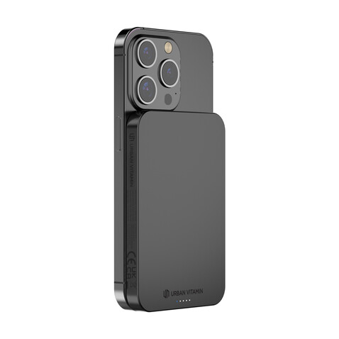 Urban Vitamin Richmond 5000mAh Powerbank aus RCS Plastik/Alu schwarz bedrucken, Art.-Nr. P322.821