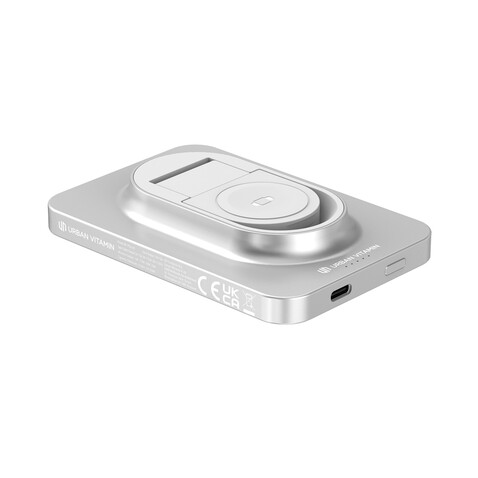 Urban Vitamin Malibu 5.000mAh Powerbank aus RCS Plastik/Alu silber bedrucken, Art.-Nr. P322.832