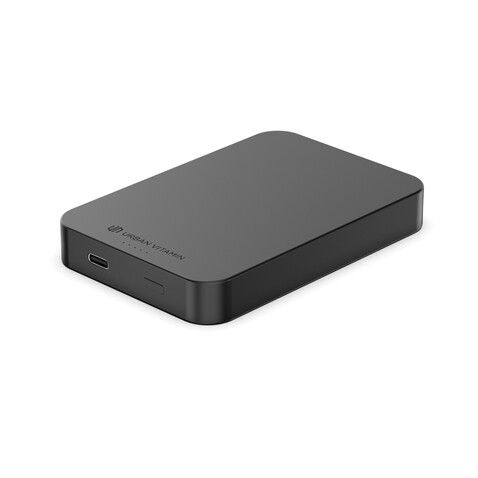 Urban Vitamin Compton 10000mAh Powerbank aus RCS Plastik/Alu schwarz bedrucken, Art.-Nr. P322.841