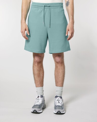 Trainer 2.0 - Die Unisex-Joggingshorts aus French Terry - Teal Monstera - M bedrucken, Art.-Nr. STBU186C0601M