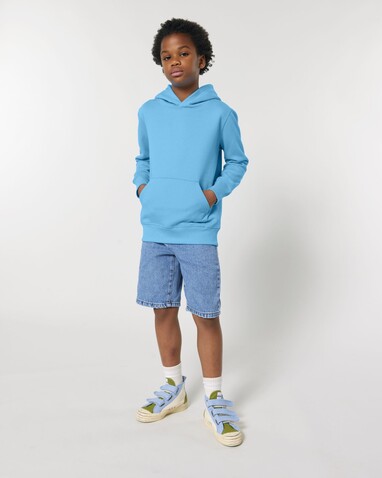 Mini Cruiser 2.0 - Der Iconic Kinder-Hoodie - Aqua Blue - 7-8/122-128cm bedrucken, Art.-Nr. STSK180C14507