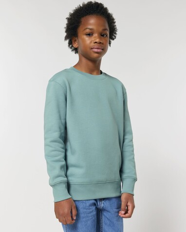 Mini Changer 2.0 - Das Iconic Kinder-Sweatshirt - Teal Monstera - 3-4/98-104cm bedrucken, Art.-Nr. STSK181C06003