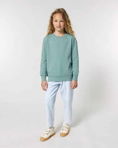 Mini Changer 2.0 - Das Iconic Kinder-Sweatshirt - Teal Monstera - 12-13/152-158cm bedrucken, Art.-Nr. STSK181C06012
