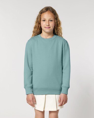 Mini Changer 2.0 - Das Iconic Kinder-Sweatshirt - Teal Monstera - 3-4/98-104cm bedrucken, Art.-Nr. STSK181C06003