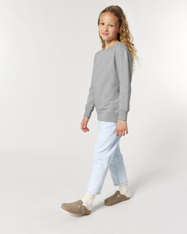 Mini Changer 2.0 - Das Iconic Kinder-Sweatshirt - Heather Grey - 3-4/98-104cm bedrucken, Art.-Nr. STSK181C25003