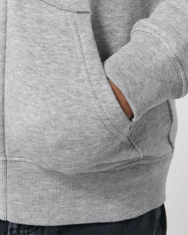 Mini Cultivator 2.0 - Der Iconic Kinder-Zip-Hoodie - Heather Grey - 7-8/122-128cm bedrucken, Art.-Nr. STSK182C25007