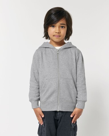 Mini Cultivator 2.0 - Der Iconic Kinder-Zip-Hoodie - Heather Grey - 5-6/110-116cm bedrucken, Art.-Nr. STSK182C25005