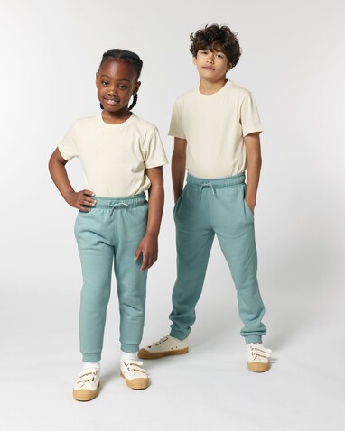 Mini Mover 2.0 - Die Iconic Kinder-Jogginghose - Teal Monstera - 12-13/152-158cm bedrucken, Art.-Nr. STSK183C06012
